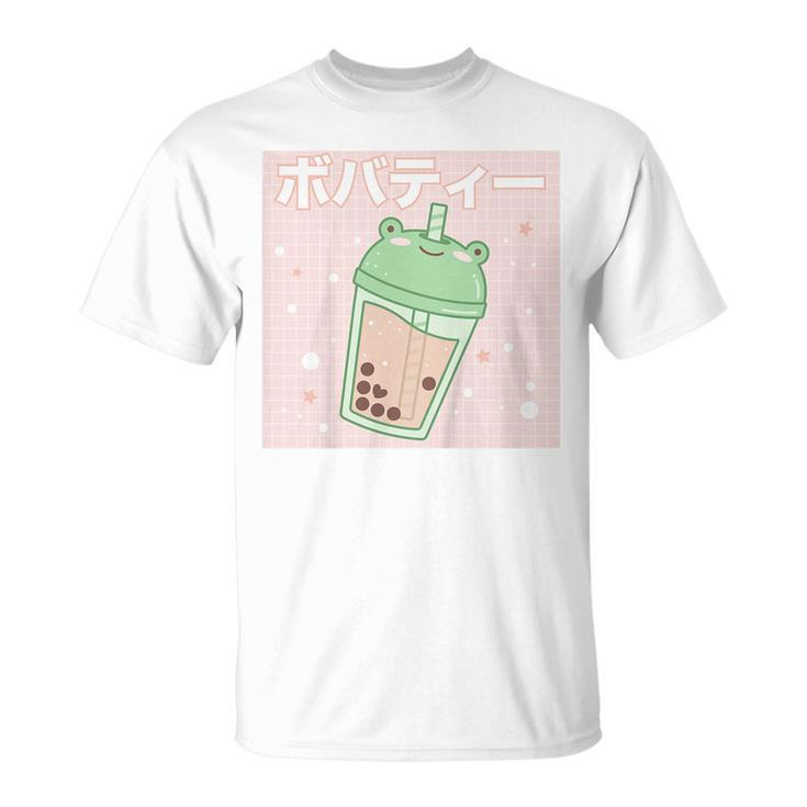 Kids Kawaii Aesthetic Cute Boba Bubble Milk Tea Pink  Unisex T-Shirt