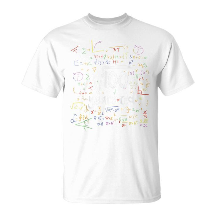 Kids Kids Funny Square Root Of 100 10Th Birthday 10 Year Old Math Unisex T-Shirt