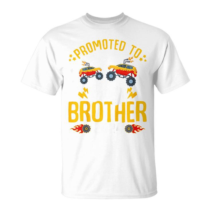 Kids Promoted To Big Brother 2024 Monster Truck Boys Toddlers Funny Gifts For Brothers Unisex T-Shirt