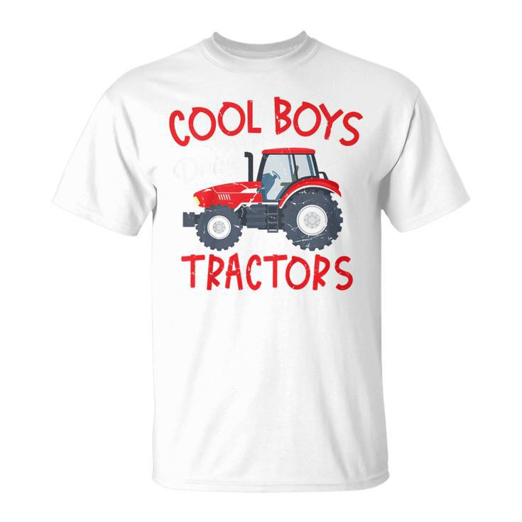 Kids Tractor Boy Young Farmer Cool Boys Drive Tractors  Unisex T-Shirt