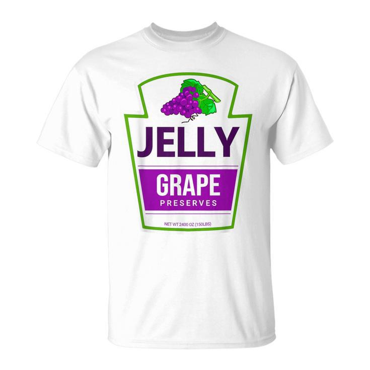 Lazy Costume Grape Jelly Jar For Halloween T-Shirt