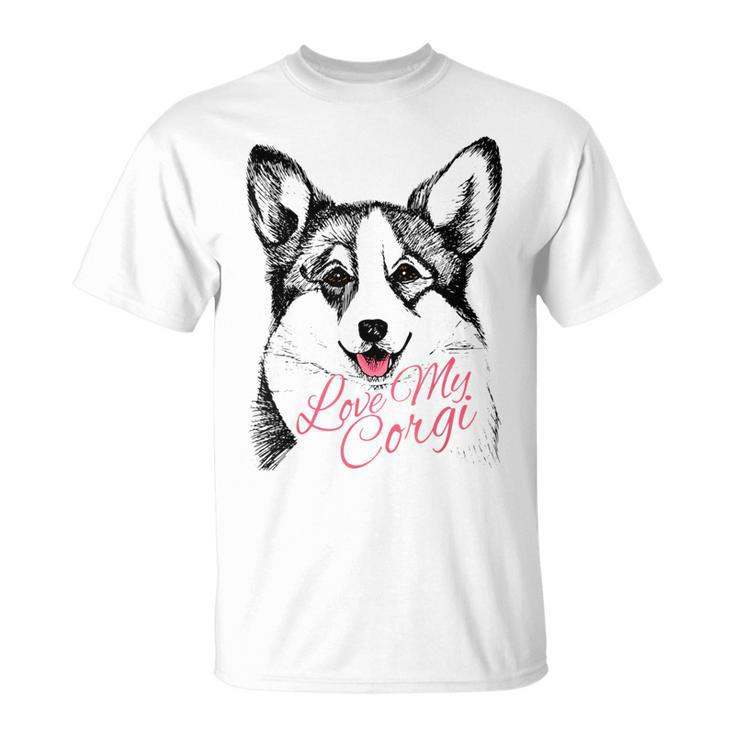 Love My Corgi T  - Dog Lovers  With Corgi Pic Unisex T-Shirt