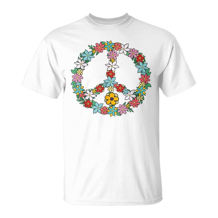 Love Peace Sign 60S 70S Dye Tie Dye Peace Hippy T-Shirt