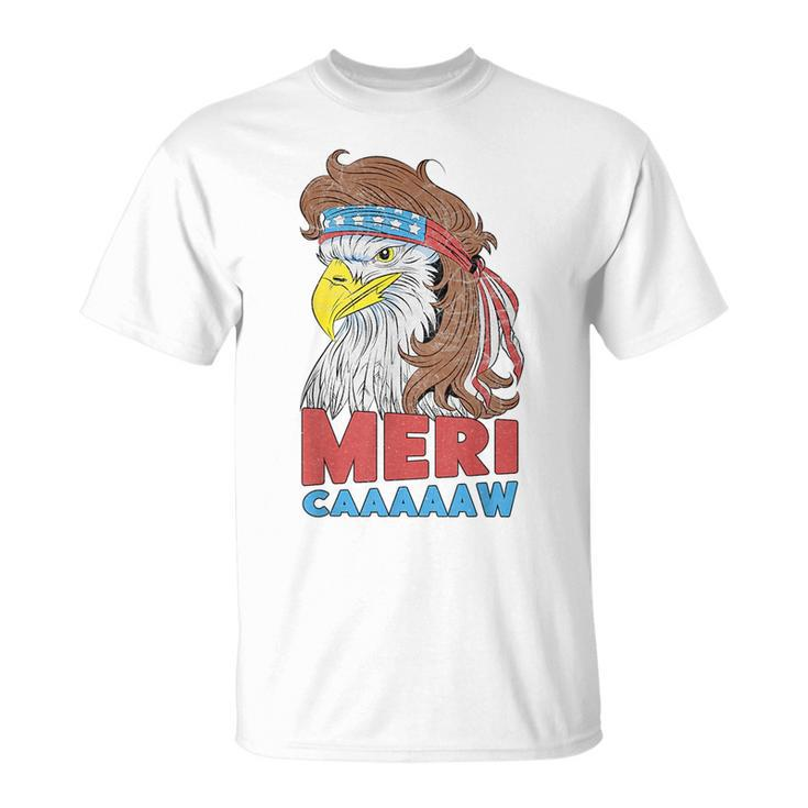 Meri-Caaaaaw - Eagle Mullet 4Th Of July Usa American Flag  Mullet Funny Gifts Unisex T-Shirt