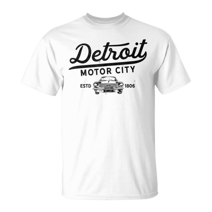 Motor City Muscle Car Detroit Novelty Gift Unisex T-Shirt