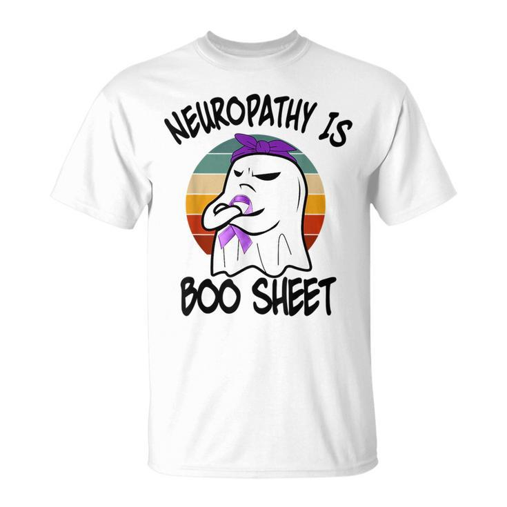 Neuropathy Is Boo Sheet Funny Ghost Vintage Funny Halloween Halloween Funny Gifts Unisex T-Shirt