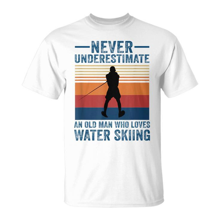 Never Underestimate An Old Man Who Loves Water Skiing Sport Unisex T-Shirt