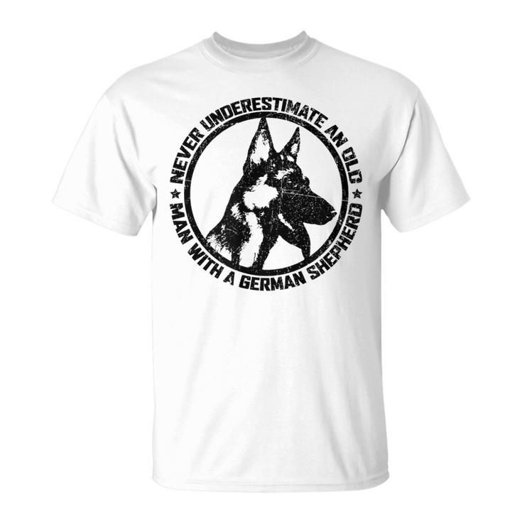 Never Underestimate An Old Man With A German Shepherd Unisex T-Shirt
