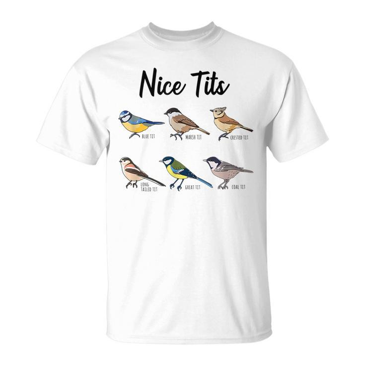 Nicee Tits - Funny Bird Watching Birding  Bird Watching Funny Gifts Unisex T-Shirt
