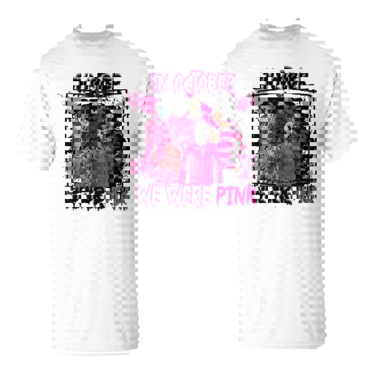 In October We Wear Pink Horror Character Wear Pink Horror T-Shirt