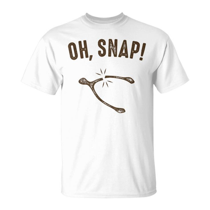 Oh Snap Wishbone Thanksgiving Christmas T-Shirt