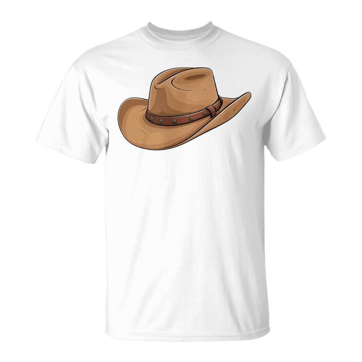 Cowboy Hat Graphic Round Neck Tee