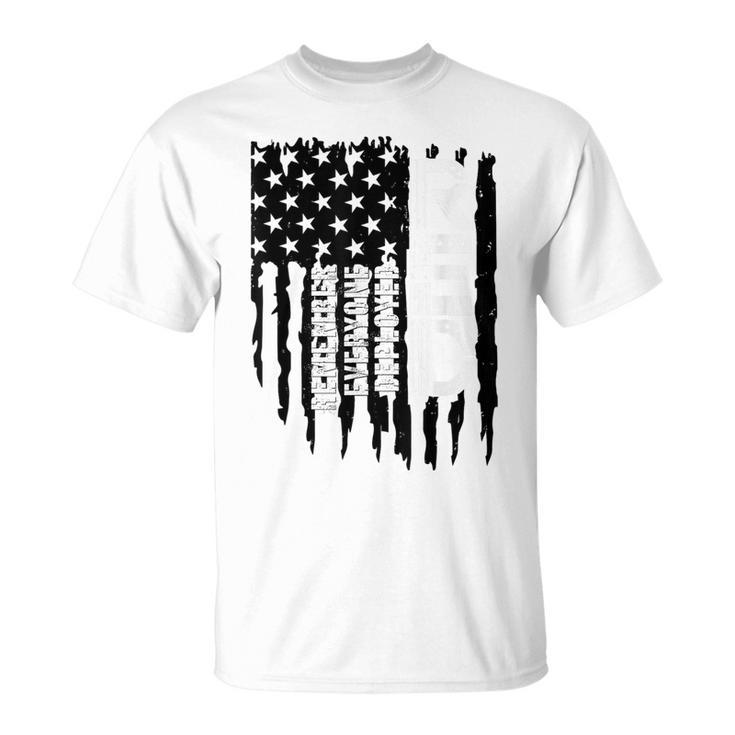 On Friday We Wear Red Friday Military Support Troops Us Flag  Funny Military Gifts Unisex T-Shirt