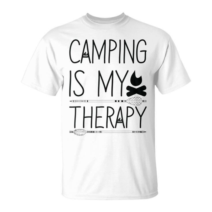 Outdoor Camper Therapy Glamping Glamper Camping Girl Gift Unisex T-Shirt