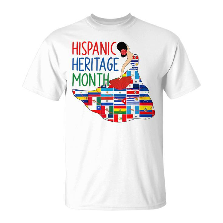 Hispanic Heritage Month Countries Flags Latino T-Shirt