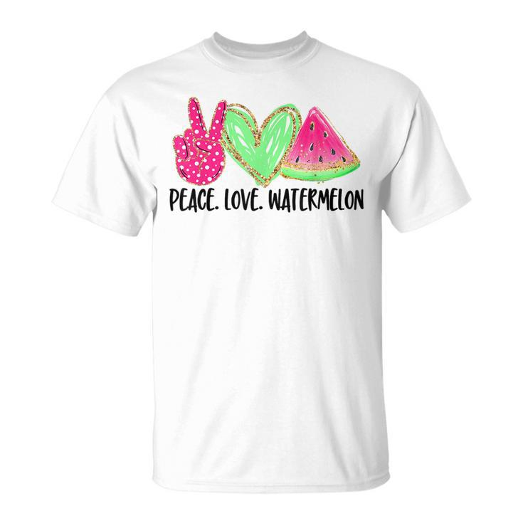 Peace Love Watermelon Funny Beach Summer Vacation  Vacation Funny Gifts Unisex T-Shirt