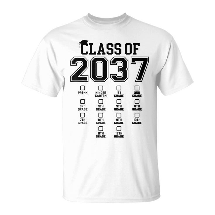 Pre-K Class Of 2037 First Day School Grow With Me Graduation T-Shirt