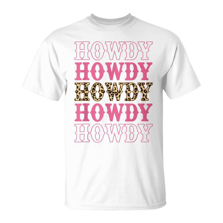 Preppy Cowgirl Howdy Pink Unisex T-Shirt