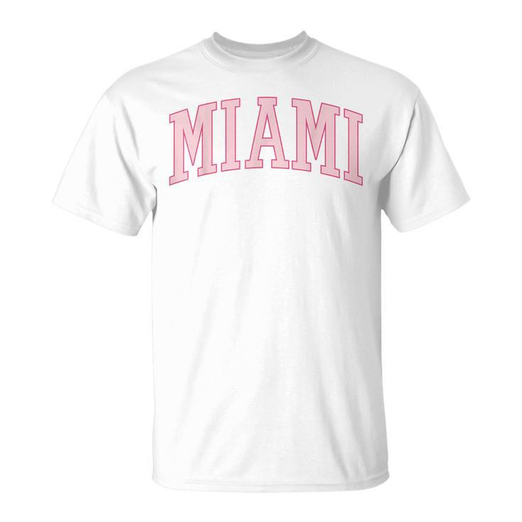 Preppy Miami Cute Pink  Unisex T-Shirt