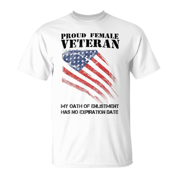 Proud Female Veteran  Gift For Independence Day Unisex T-Shirt