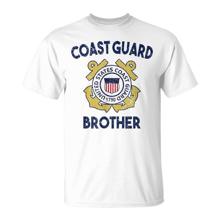 Proud Us Coast Guard Brother Military Pride Gift For Mens Pride Month Funny Designs Funny Gifts Unisex T-Shirt