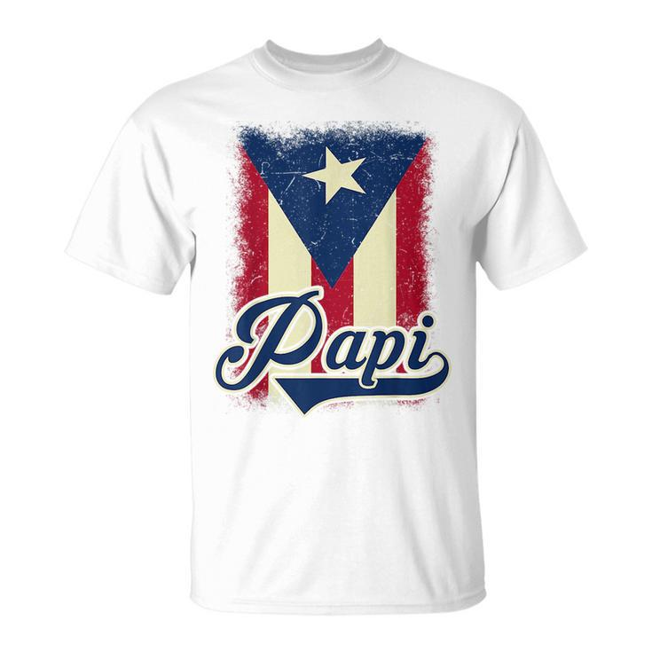 Puerto Rican Flag  Papi Puerto Rico Dad Father Day Gift  Unisex T-Shirt