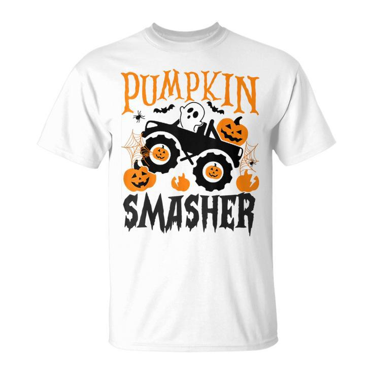 Pumpkin Smasher Monster Truck Halloween Night T-Shirt