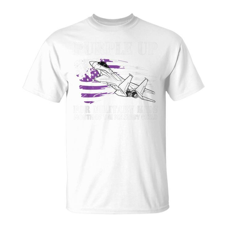 Purple Up For Military Kids Air Force Military Child Month  Unisex T-Shirt