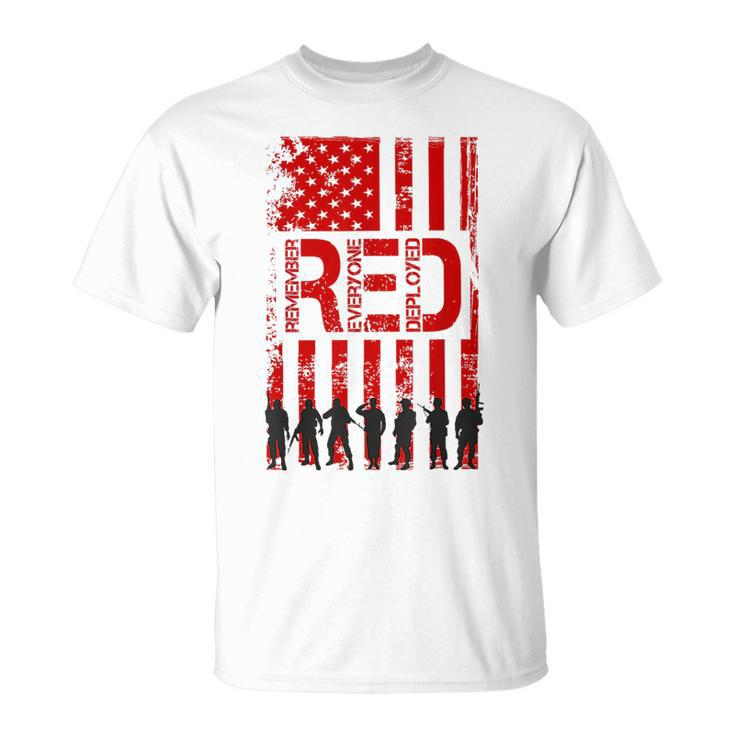 Red Friday Remember Everyone Deployed Usa Flag 4Th Of July  Unisex T-Shirt