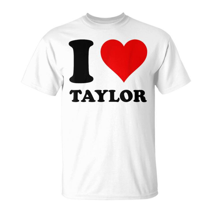 Red Heart I Love Taylor T-Shirt