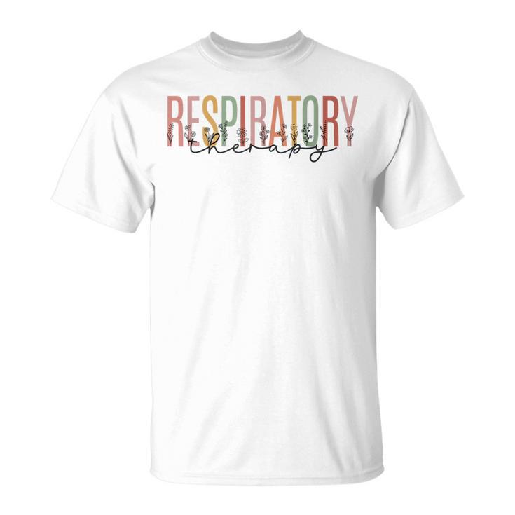 Respiratory Therapist Therapy Nicu Respiratory Retro Colors  Unisex T-Shirt