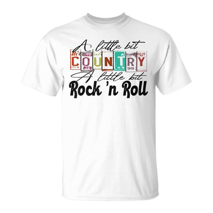 Retro A Little Bit Country A Little Bit Rock N Roll Western Unisex T-Shirt