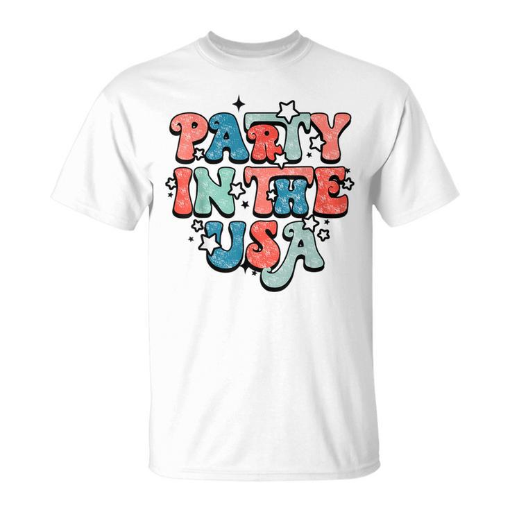 Retro Party In The Usa 4Th Of July America Fourth Of July  Usa Funny Gifts Unisex T-Shirt