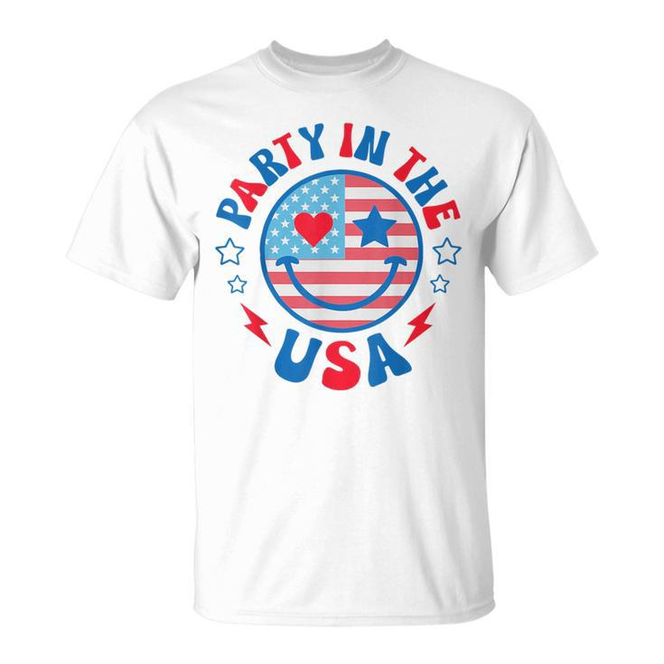 Retro Party In The Usa 4Th Of July America Patriotic  Unisex T-Shirt