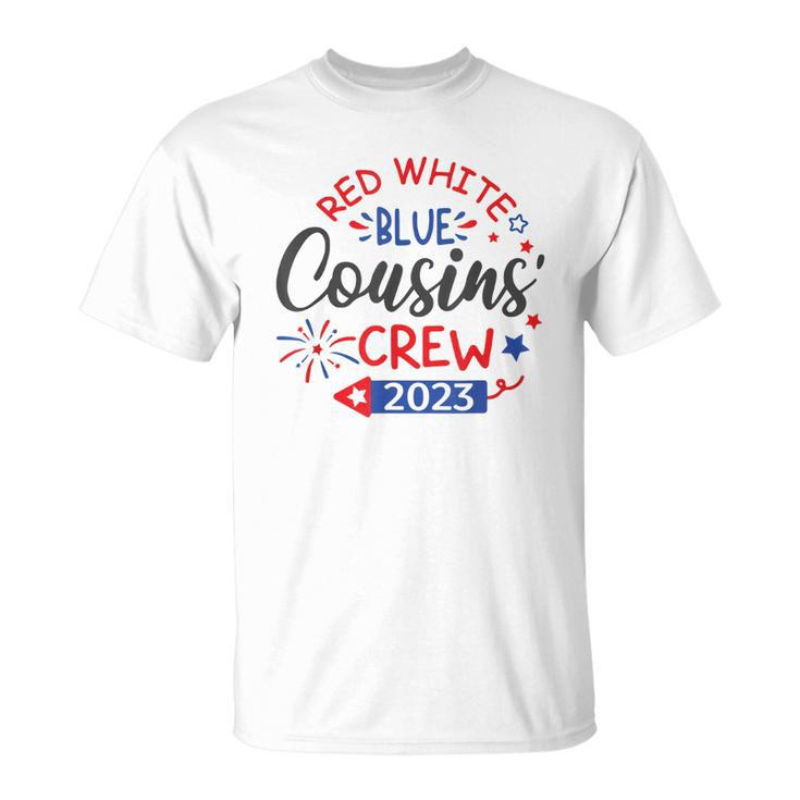 Retro Red White Blue Cousins Crew 2023 4Th Of July Kids  Unisex T-Shirt
