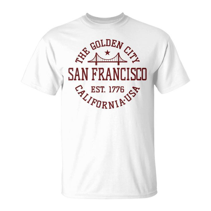 Retro San Francisco California Throwback Bridge Souvenir  Unisex T-Shirt