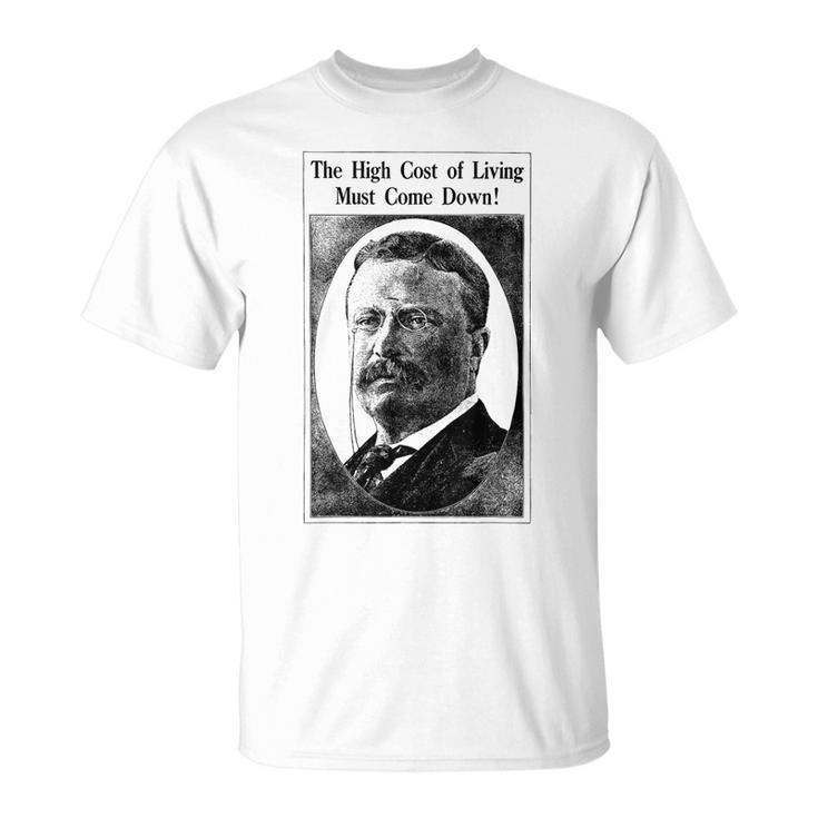 Retro Teddy Roosevelt Campaign Anti-Inflation Rough Rider Unisex T-Shirt