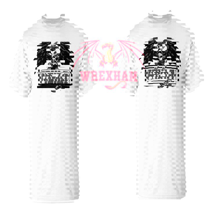 Retro Vintage Wrexham Wales Red Dragon Wrecsam Welsh Cymru T-Shirt