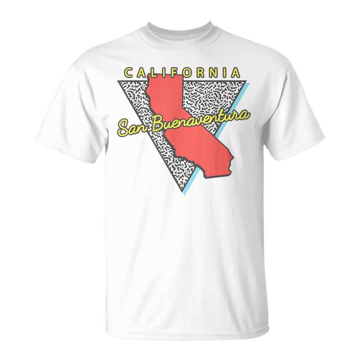 San Buenaventura California Retro Triangle Ca City T-Shirt