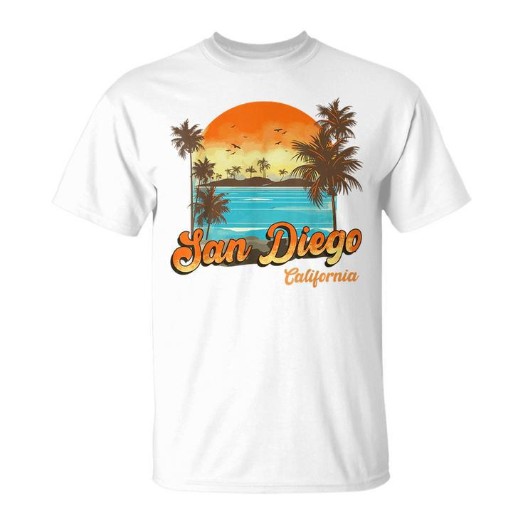 San Diego Beach Summer Vacation Sunset Palm Trees  San Diego Funny Gifts Unisex T-Shirt