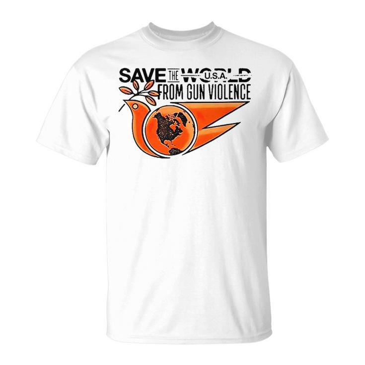 Save The World From Gun Violence  Unisex T-Shirt
