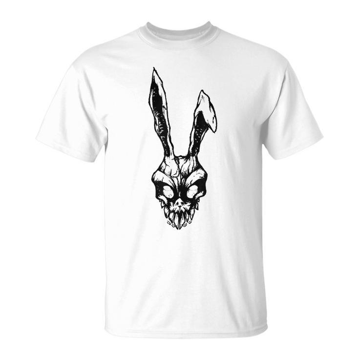 Scary Vintage Angry Rabbit Scull Halloween Party Costume Gifts For Rabbit Lovers Funny Gifts Unisex T-Shirt