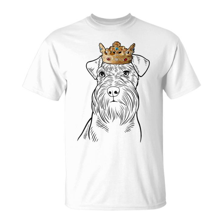 Schnauzer Dog Wearing Crown T-Shirt