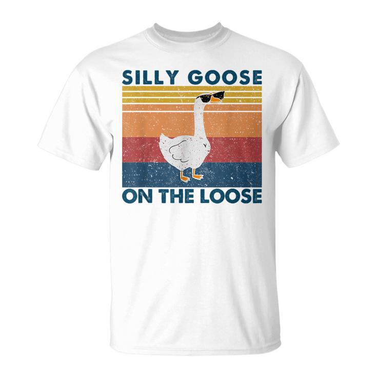 Silly Goose On The Loose Funny Saying Goose University Funny  Unisex T-Shirt