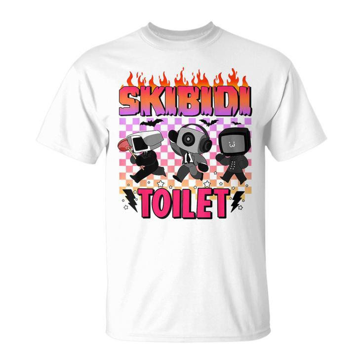 Skibidi Toilet Cameraman Speakerman Tvman Meme Game T-Shirt