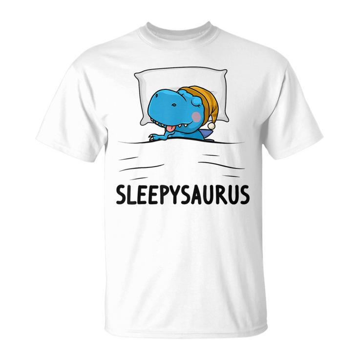 Sleepysaurus Nigh Dinosaur Dino T-Rex Nightgown Sleep T-Shirt