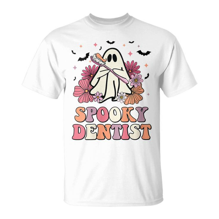 Spooky Dentist Ghost Halloween Dental Trick Or Th  Unisex T-Shirt