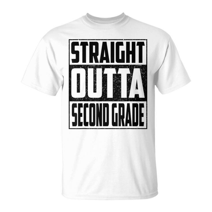 Straight Outta Second Grade School Graduate 2023 2Nd Grade Unisex T-Shirt