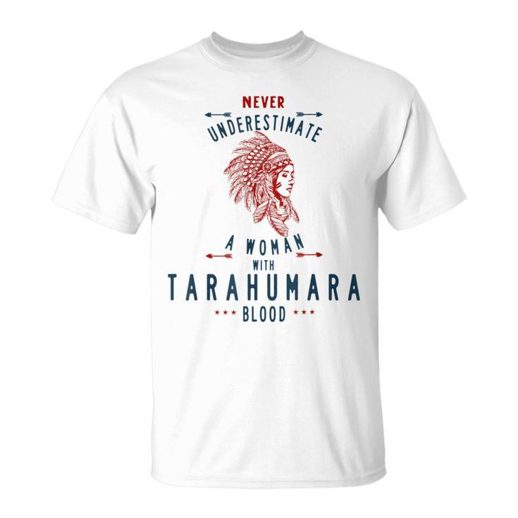 Tarahumara Native Mexican Indian Woman Never Underestimate Indian Funny Gifts Unisex T-Shirt