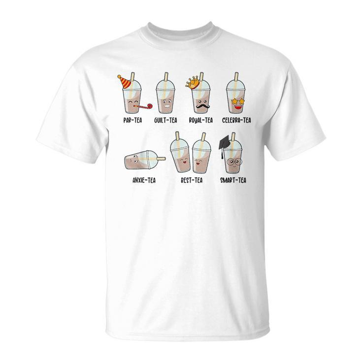Tea Life Cute Boba Milk Tea Lover Kawaii Humorous Puns Quote  Unisex T-Shirt